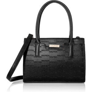 Women's Black Sandy Jr Top Handel Satchel with Removable Crossbody Strap